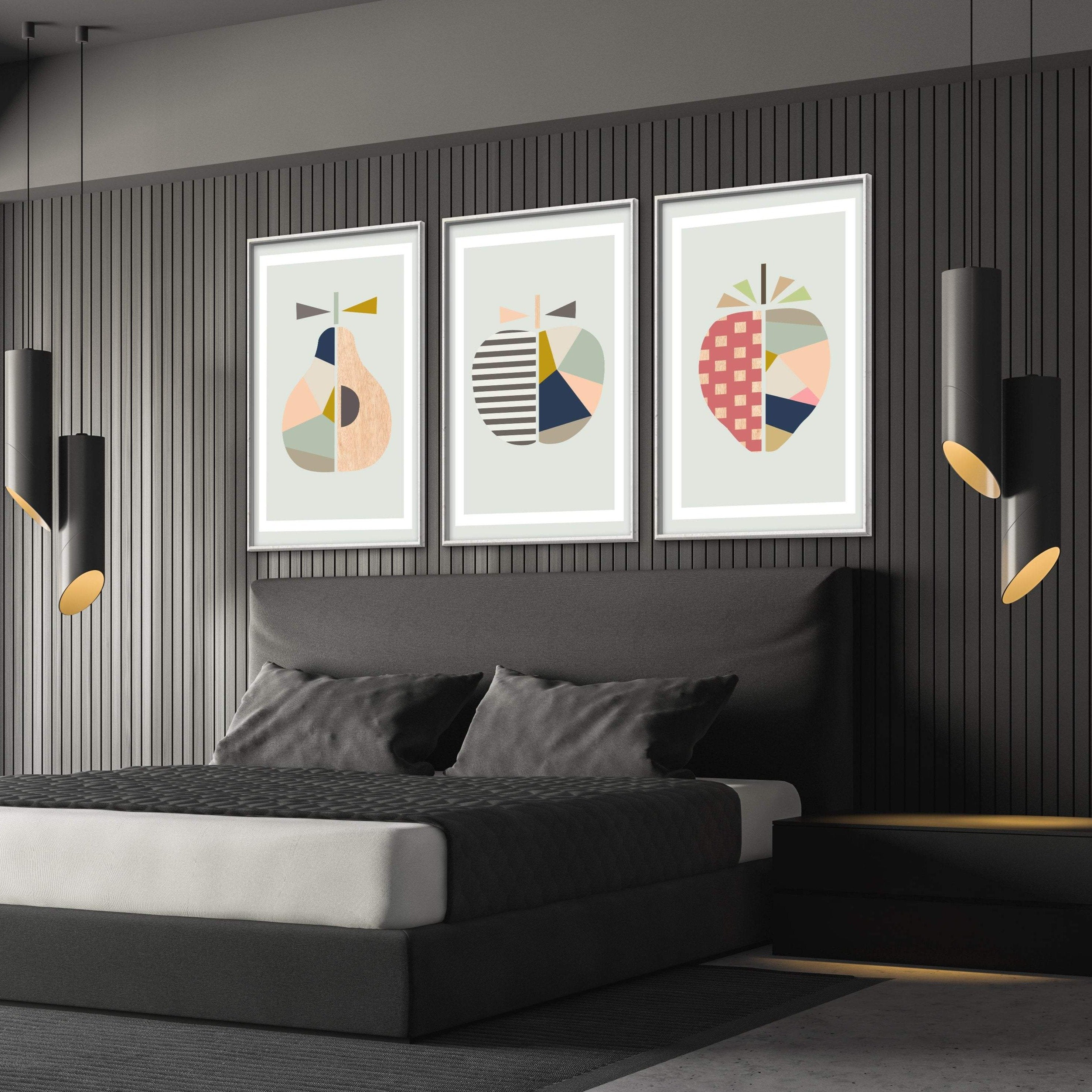 Abstract Fruits Canvas Art Clock Canvas