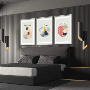 Abstract Fruits Canvas Art Clock Canvas