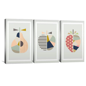 Abstract Fruits Canvas Art Clock Canvas
