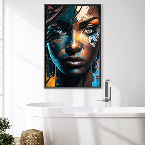 Abstract Gaze Canvas Art Clock Canvas
