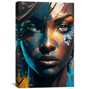 Abstract Gaze Canvas Art Clock Canvas