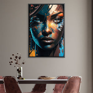 Abstract Gaze Canvas Art Clock Canvas