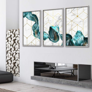 Abstract Geo Canvas Art Clock Canvas