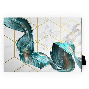 Abstract Geo Desktop Canvas Desktop Canvas 13 x 18cm Clock Canvas