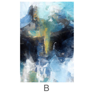 Abstract Glacial Canvas Art B / 40 x 60cm / Unframed Canvas Print Clock Canvas
