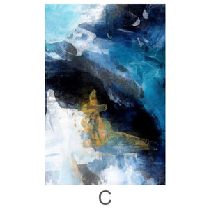 Abstract Glacial Canvas Art C / 40 x 60cm / Unframed Canvas Print Clock Canvas