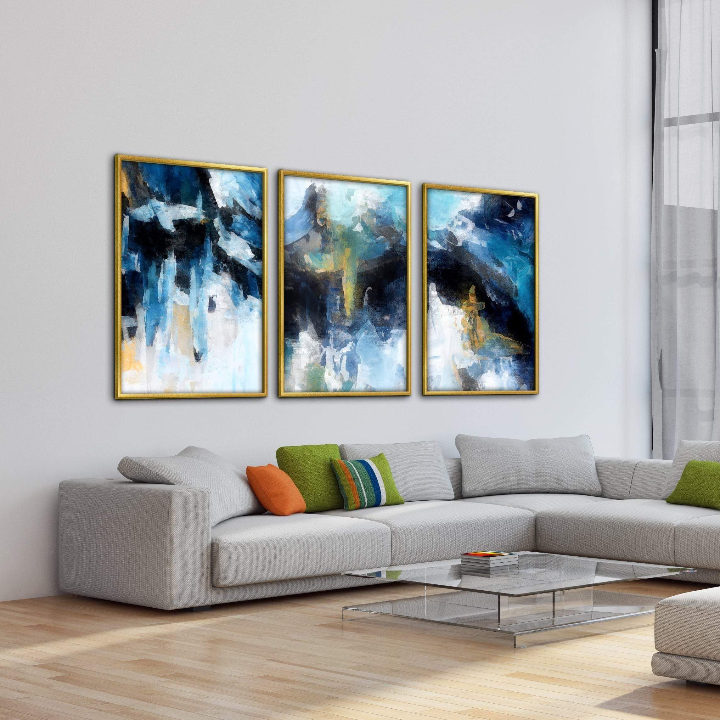 Abstract Glacial Canvas Art Clock Canvas