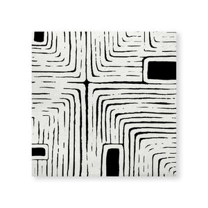 Abstract Labyrinth Canvas Art Clock Canvas