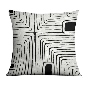 Abstract Labyrinth Cushion Cushion 45 x 45cm Clock Canvas