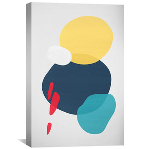 Abstract Minimalist Shapes 1 Canvas Art Clock Canvas