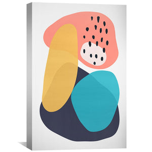 Abstract Minimalist Shapes 2 Canvas Art Clock Canvas