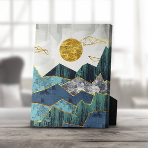 Abstract Mountain A Desktop Canvas Desktop Canvas 20 x 25cm Clock Canvas