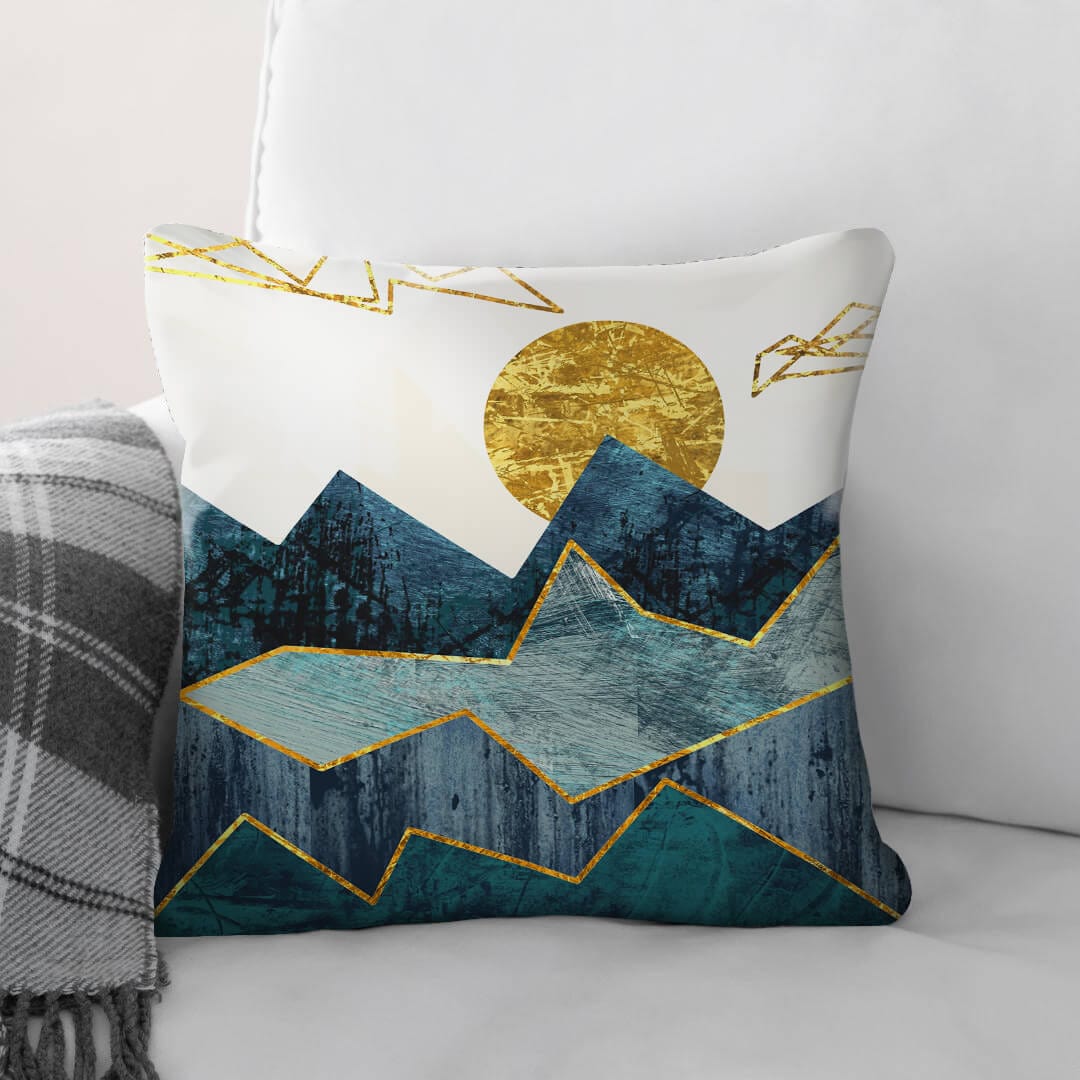 Abstract Mountain C Cushion Cushion Cushion Square Clock Canvas