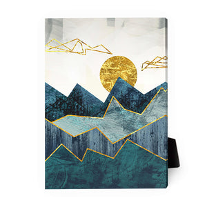 Abstract Mountain C Desktop Canvas Desktop Canvas 13 x 18cm Clock Canvas