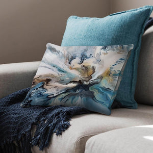 Abstract Oceanic Cushion Cushion Cushion Landscape Clock Canvas