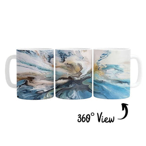 Abstract Oceanic Mug Mug White Clock Canvas
