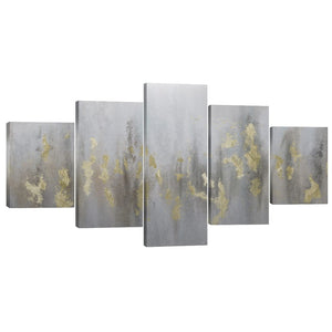 Abstract Portrayed Canvas - 5 Panel Art Clock Canvas