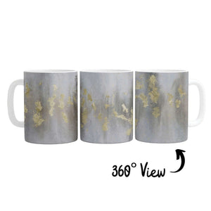 Abstract Portrayed Mug Mug White Clock Canvas