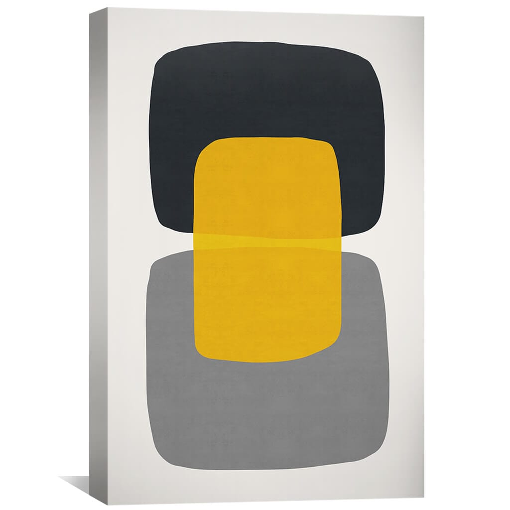 Abstract shapes II Canvas Art Clock Canvas