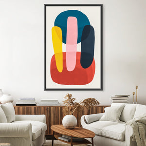 Abstract shapes III Canvas Art Clock Canvas