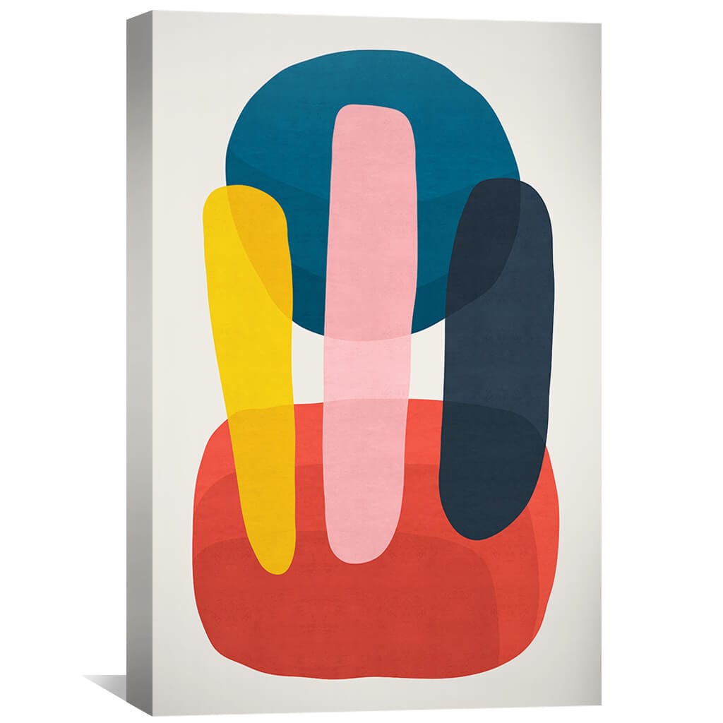 Abstract shapes III Canvas Art 30 x 45cm / Unframed Canvas Print Clock Canvas