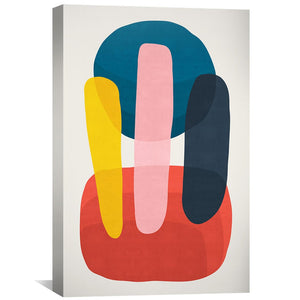 Abstract shapes III Canvas Art 30 x 45cm / Unframed Canvas Print Clock Canvas