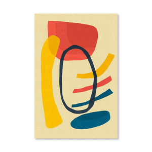 Abstract shapes IV Canvas Art Clock Canvas