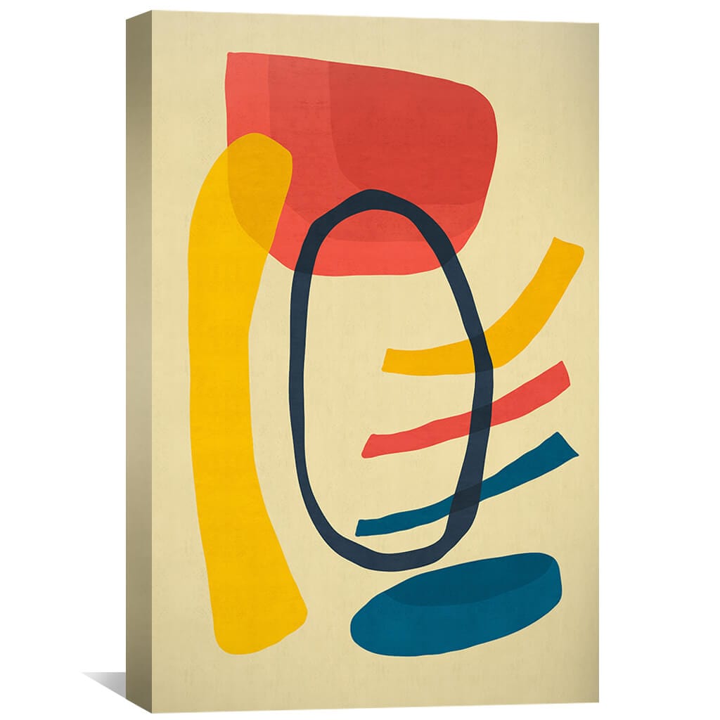 Abstract shapes IV Canvas Art 30 x 45cm / Unframed Canvas Print Clock Canvas