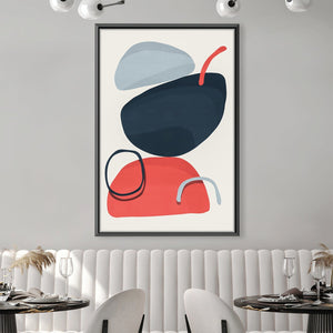 Abstract shapes IX Canvas Art Clock Canvas