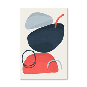 Abstract shapes IX Canvas Art Clock Canvas