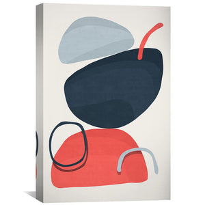 Abstract shapes IX Canvas Art 30 x 45cm / Unframed Canvas Print Clock Canvas