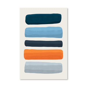 Abstract Shapes V Canvas Art Clock Canvas