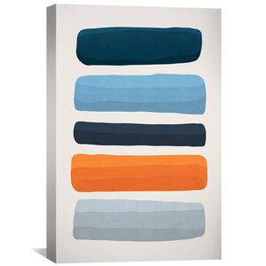 Abstract Shapes V Canvas Art Clock Canvas