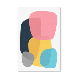 Abstract Shapes VI Canvas Art Clock Canvas