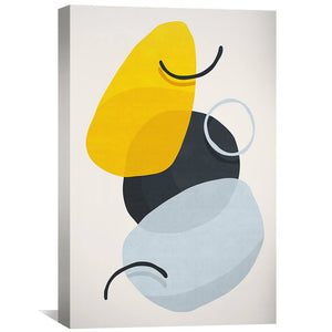 Abstract Shapes XI Canvas Art 30 x 45cm / Unframed Canvas Print Clock Canvas