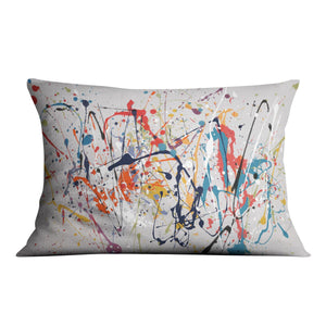 Abstract Splatter Cushion Cushion 48 x 33cm Clock Canvas