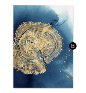 Abstract Stump Canvas Art B / 40 x 60cm / Unframed Canvas Print Clock Canvas