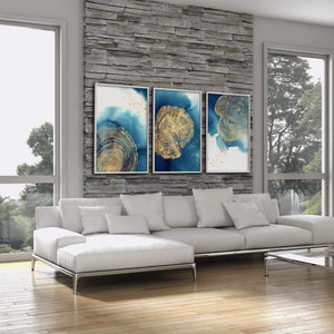 Abstract Stump Canvas Art Clock Canvas