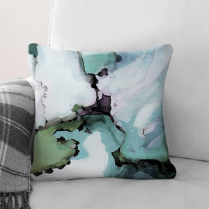 Abstract Verte B Cushion Cushion Cushion Square Clock Canvas