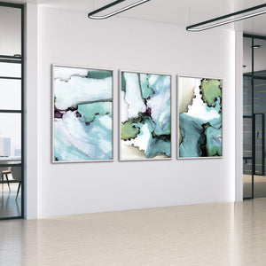 Abstract Verte Canvas Art Clock Canvas