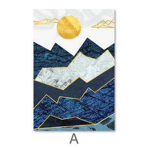 Abstract Waterfall Canvas Art A / 40 x 60cm / Unframed Canvas Print Clock Canvas