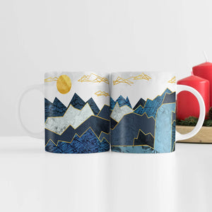 Abstract Waterfall Mug Mug White Clock Canvas