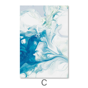 Abstract Waters Canvas Art C / 40 x 50cm / No Board - Canvas Print Only Clock Canvas