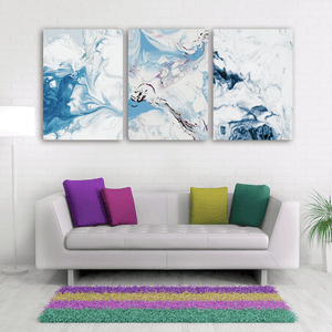 Abstract Waters Canvas Art Clock Canvas