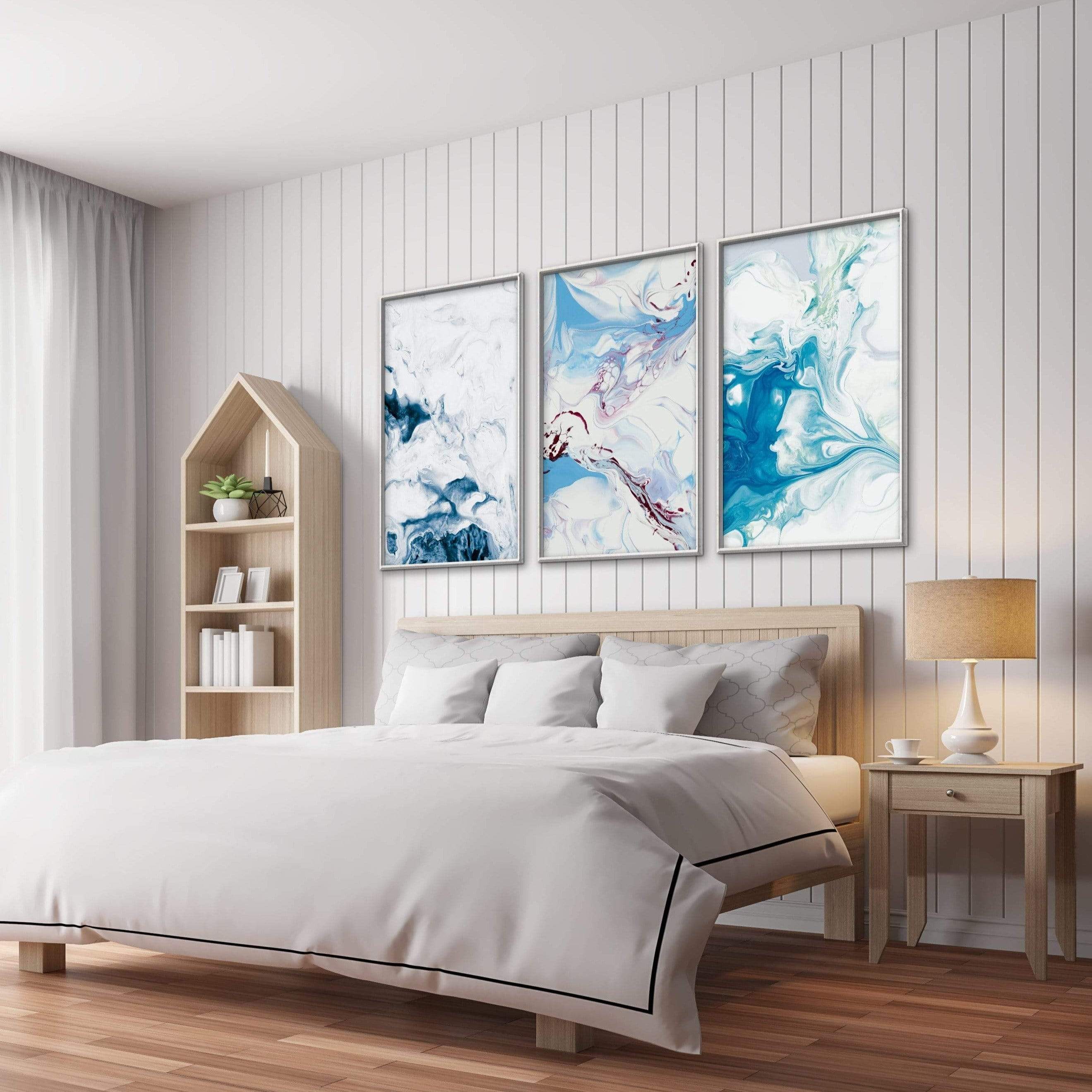 Abstract Waters Canvas Art Clock Canvas