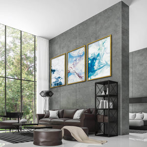 Abstract Waters Canvas Art Clock Canvas