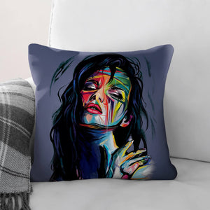 Abstract Woman A Cushion Cushion Cushion Square Clock Canvas