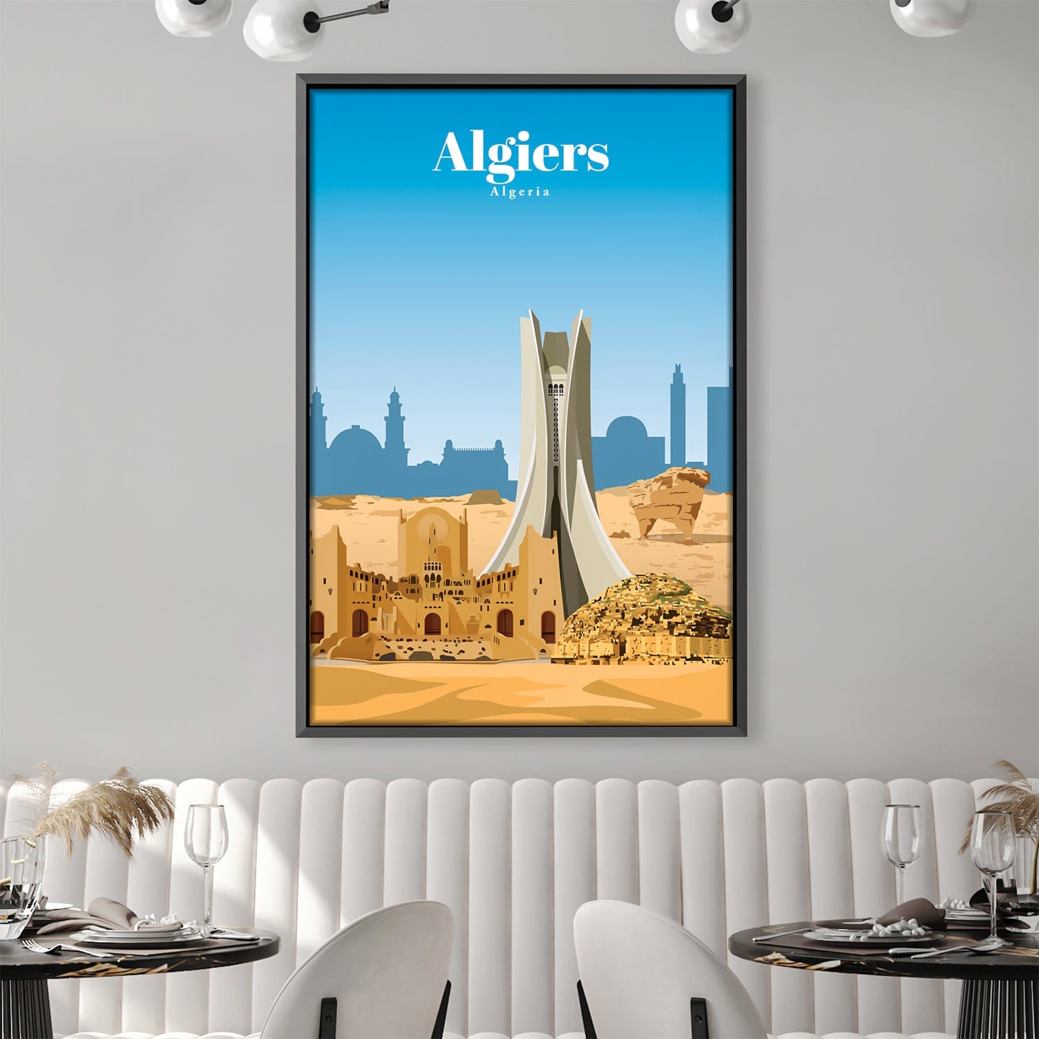 Algiers Canvas - Studio 324 Art Clock Canvas