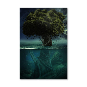 Alone in Depth Canvas Art Clock Canvas