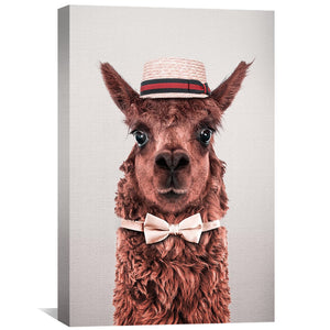 Alpaca Canvas Art Clock Canvas